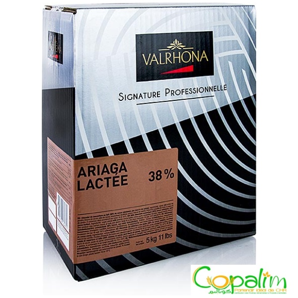 CHOCOLAT DE COUVERTURE AU LAIT ARIAGA VALRHONA 38% 5KG