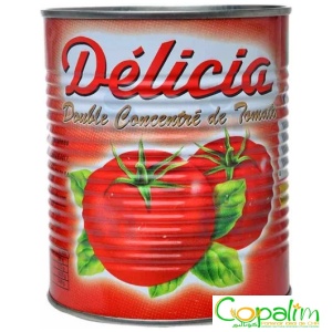 DOUBLE CONCENTRE DE TOMATE DELICIA 850GR