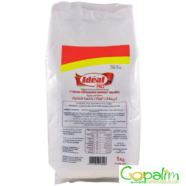 PRÉPARATION EN POUDRE POUR CRÈME PÂTISSIERS IDÉAL 1KG