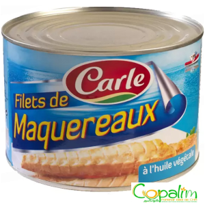 FILETS DE MAQUEREAUX A L'HUILE VÉGÉTALE CARLE 1700GR