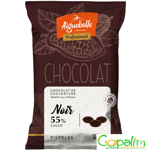 CHOCOLAT DE COUVERTURE NOIR 55% AIGUEBELLE 2KG