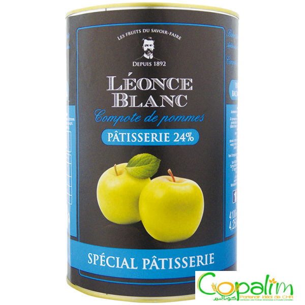 COMPOTE DE POMMES LÉONCE BLANC 24% 850GR