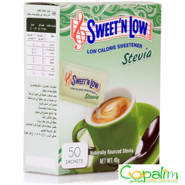 ÉDULCORANT SWEET'N LOW STEVIA 50SACHETS