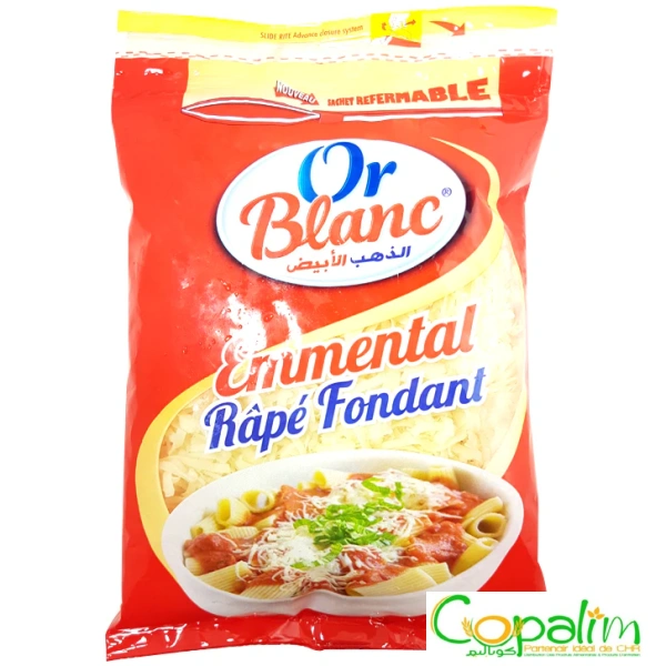 FROMAGE EMMENTAL FRANÇAIS RÂPÉ OR BLANC 200GR