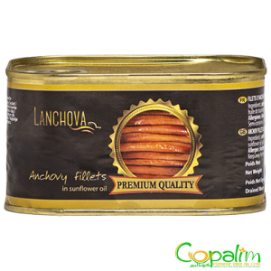 FILETS D'ANCHOIS A L'HUILE DE TOURNESOL 50GR